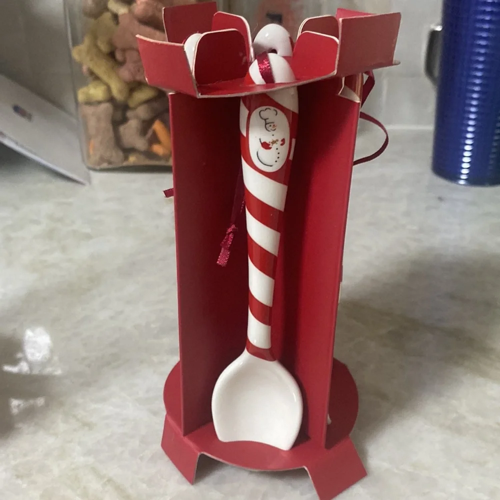 Williams Sonoma set of 4 Snowman Spoons